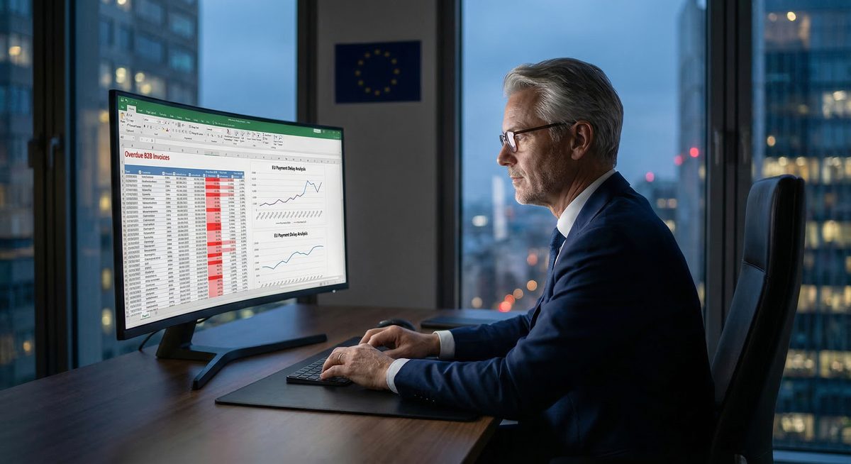 CFO pregleduje zamujene B2B račune — EU uredba o zamudah pri plačilih 2026